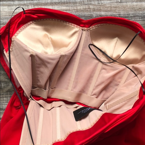 David Meister Signature Sweetheart Drape Dress - Picture 7 of 8